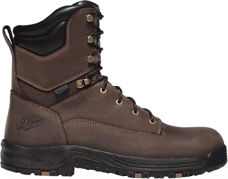 

Мужские рабочие ботинки Danner Caliper 8 дюймов водонепроницаемые с алюминиевым носком, коричневый