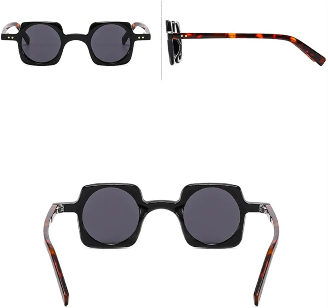 

Солнцезащитные очки для мужчин и женщин - защита UV400 - маленькие линзы в стиле панк, конфетные, для занятий спортом на открытом воздухе и вождения DSVIGF, Grey