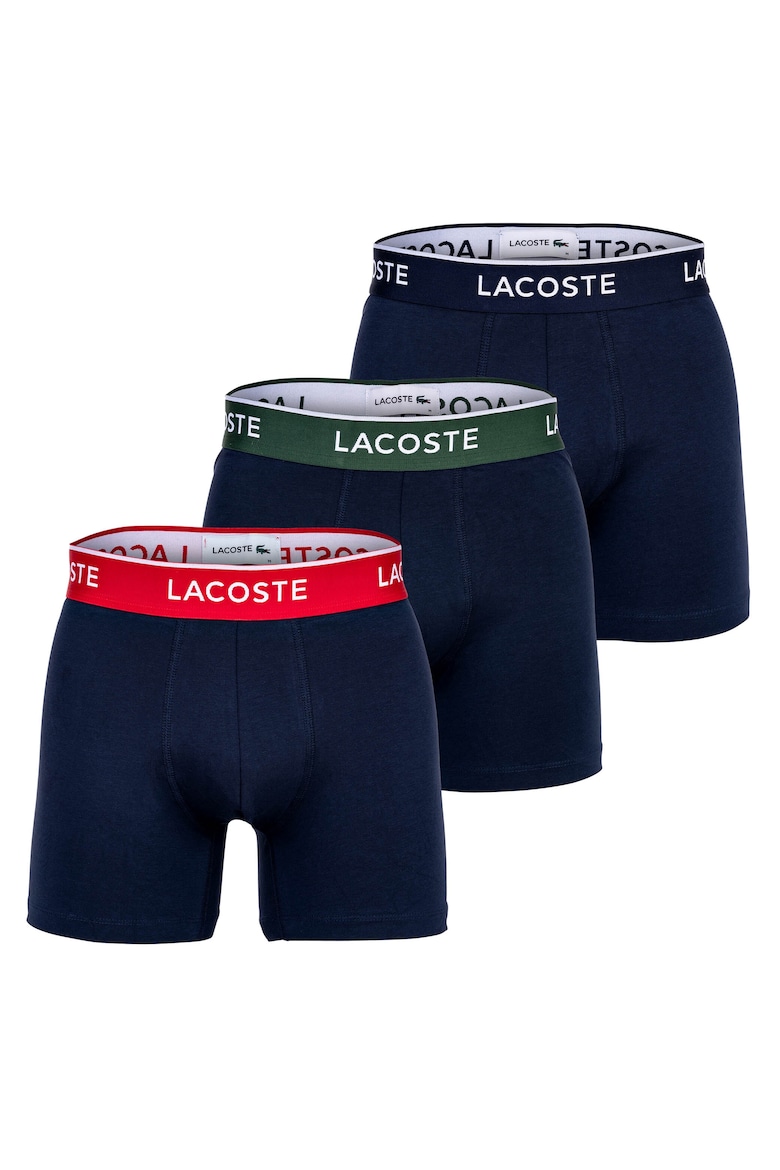 

Боксеры с логотипом - 3 пары Lacoste, красный