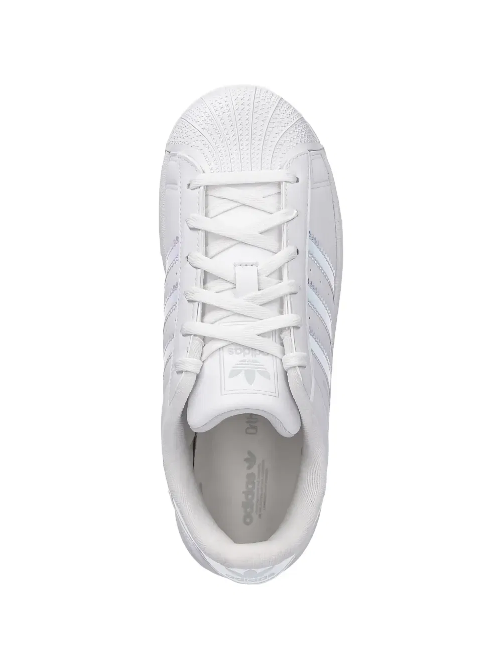 Кроссовки Superstar из кожи в полоску Adidas Kids, белый — фото 3