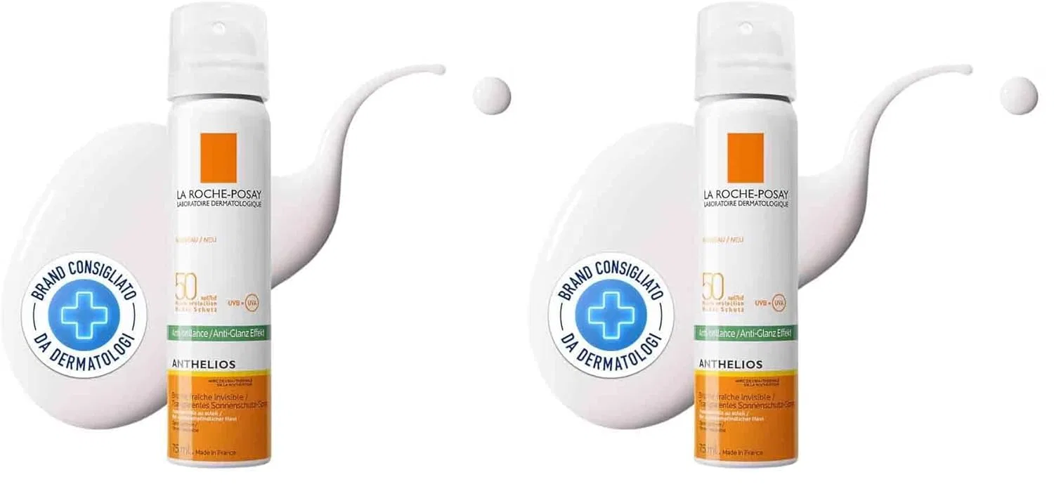 Прозрачный спрей для лица La Roche Posay Anthelios SPF 50, 75 мл (2 шт.) La Roche-Posay