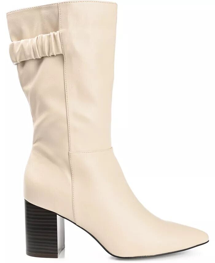 Женские ботинки Wilo Block Heel Journee Collection, слоновая кость/кремовый — фото 2
