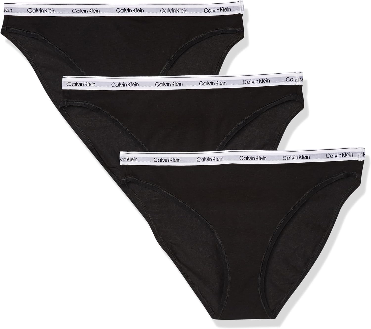 Комплект трусов-бикини Calvin Klein Modern Logo, 3 предмета, черный