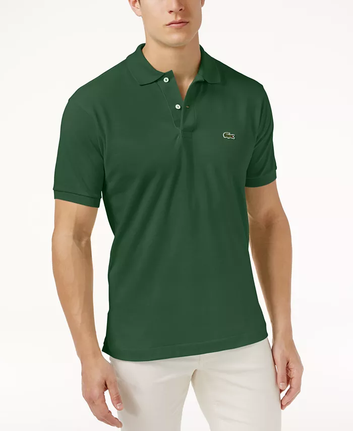 

Мужская классическая короткорукавная поло L.12.12 из пике Lacoste, зеленый