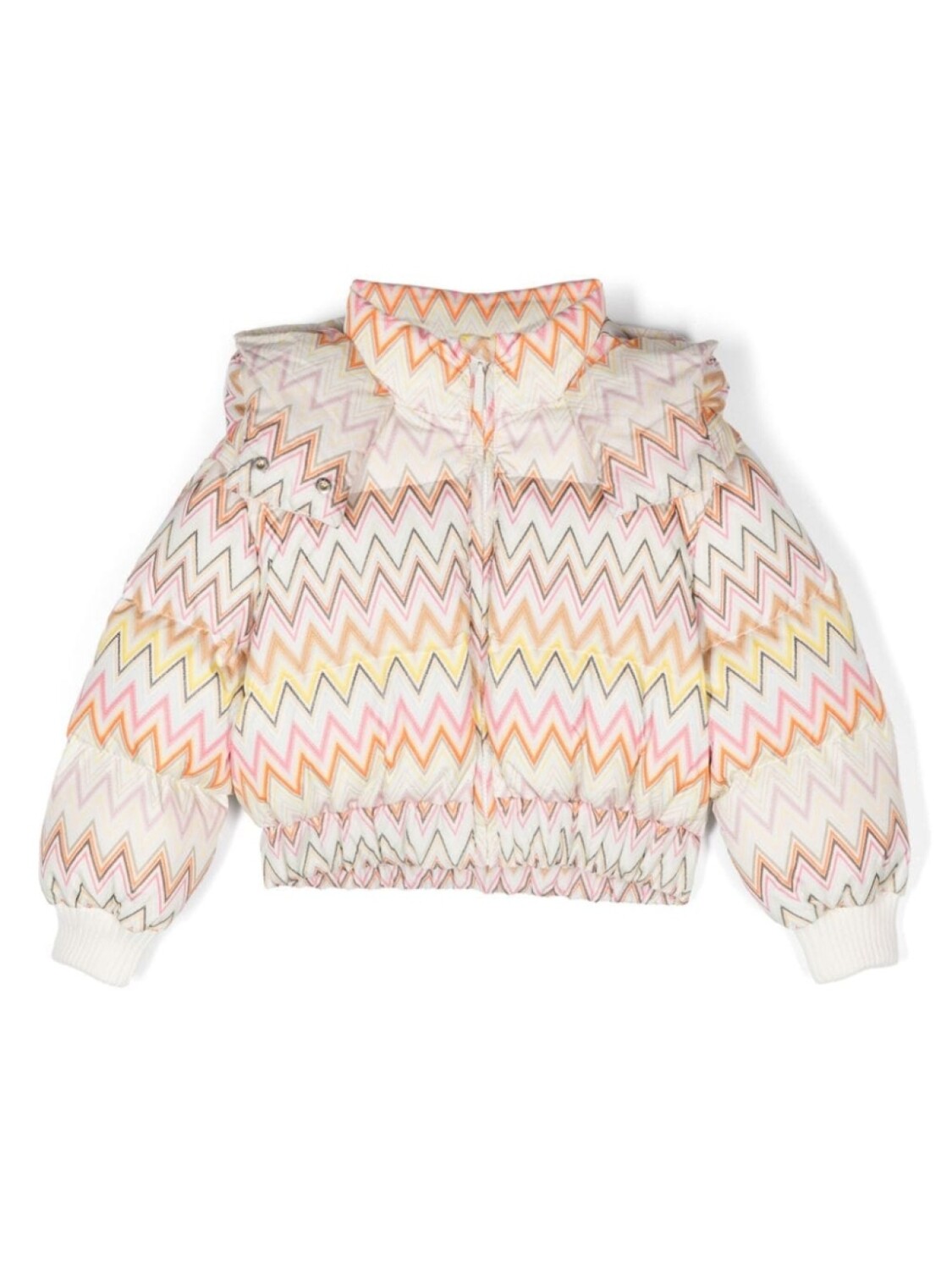 

Missoni Kids куртка с зигзагообразным принтом, белый