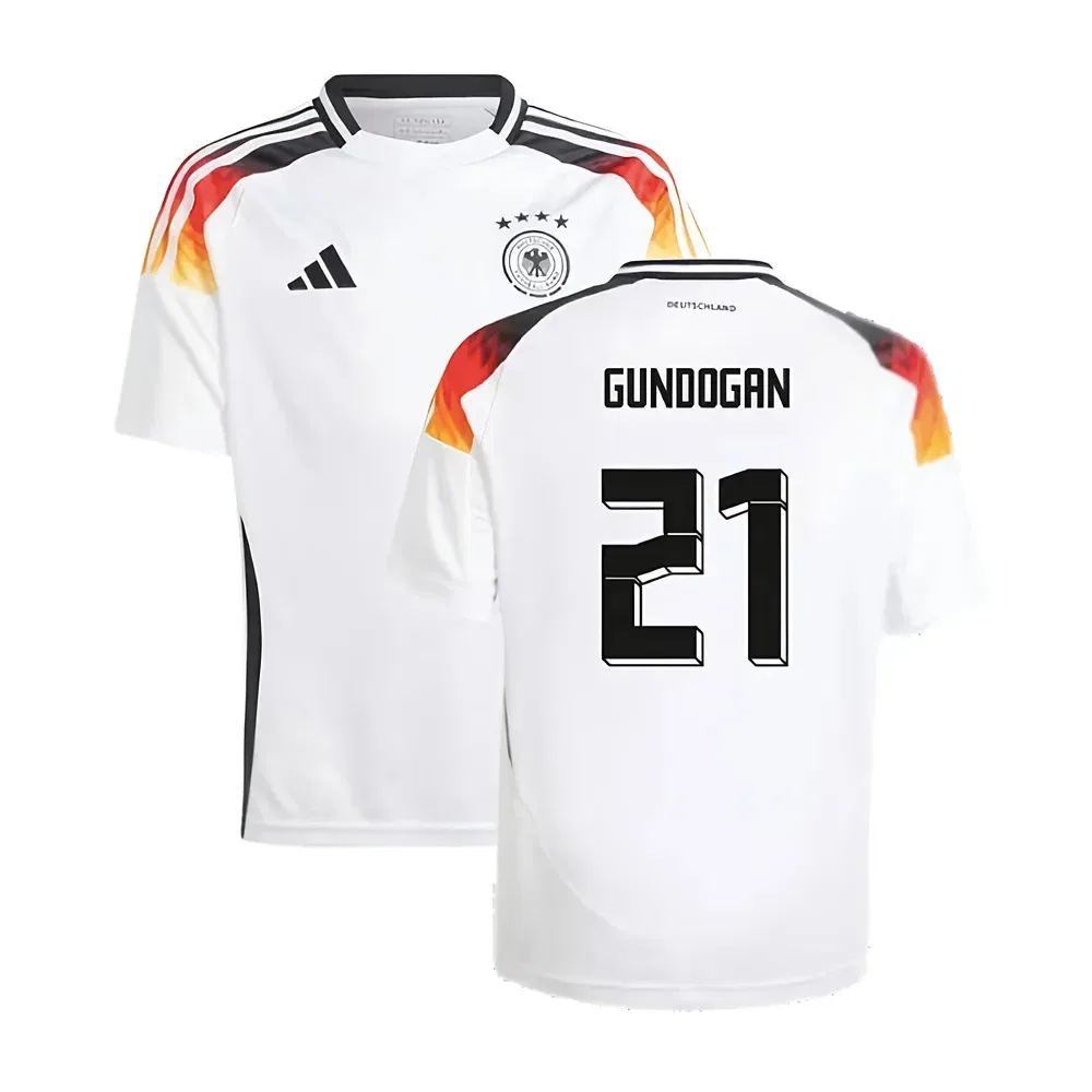 Домашняя футболка Германии 2024-2025 Gundogan 21 Adidas Germany, белый