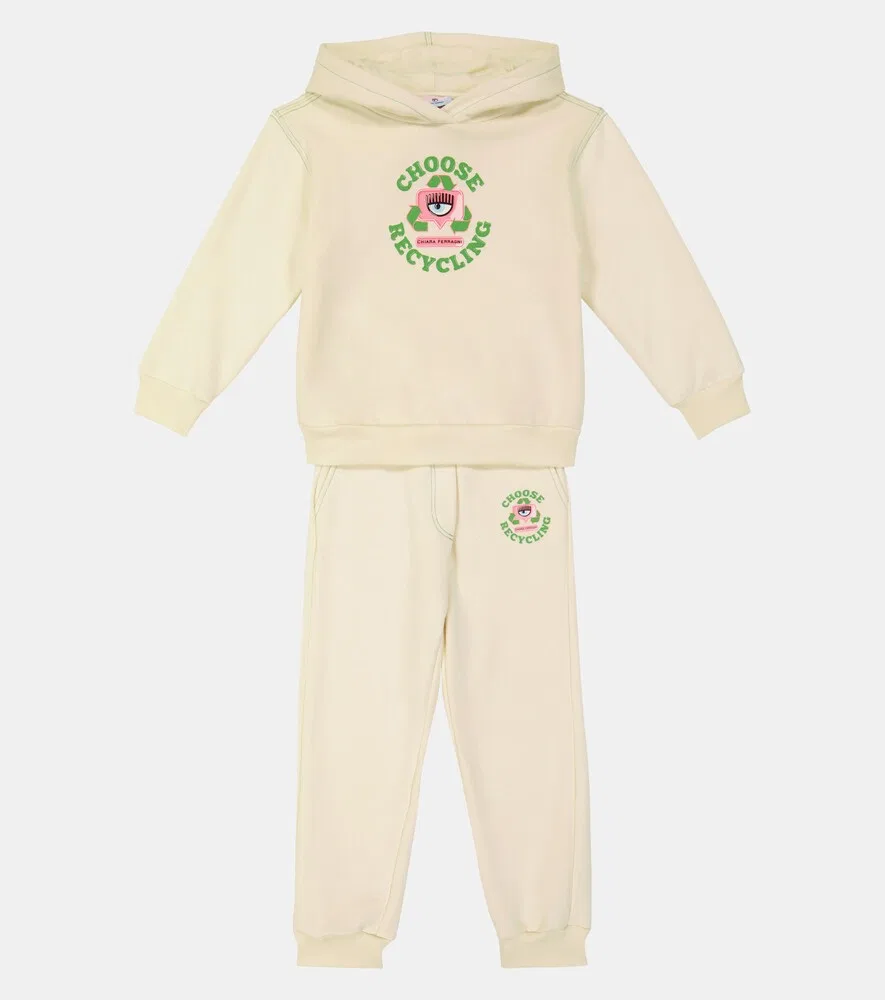 Monnalisa X Chiara Ferragni Choose Recycling cotton tracksuit — фото 2