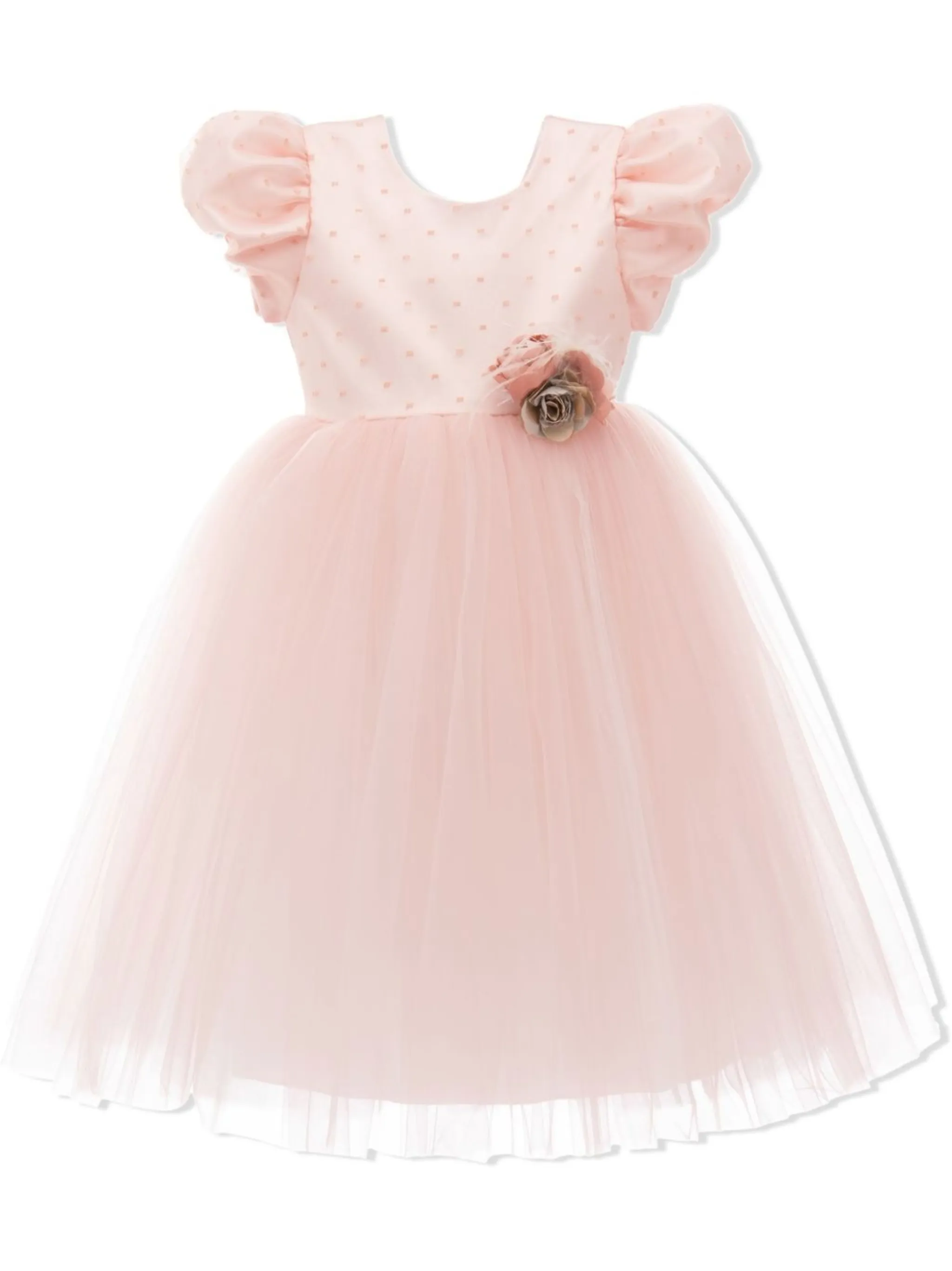 

Платье из тюля с цветочной аппликацией Tulleen, розовый