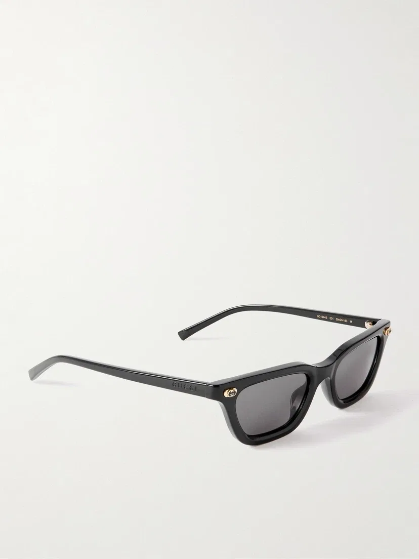 Солнцезащитные очки из ацетата в форме "кошачий глаз" Gucci Eyewear, черный — фото 3