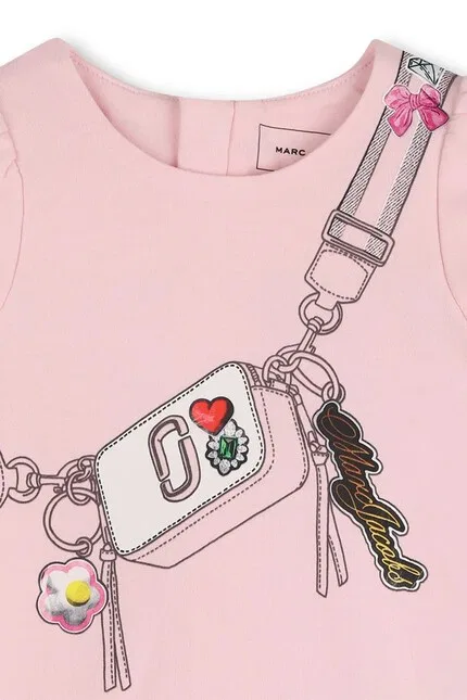 Платье детское хлопковое Marc Jacobs, розовый — фото 3