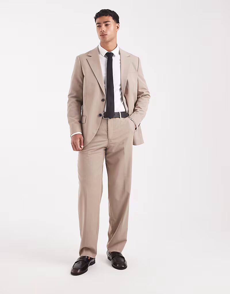 

Брюки свободного кроя Premium Franco бежевого цвета Jack & Jones