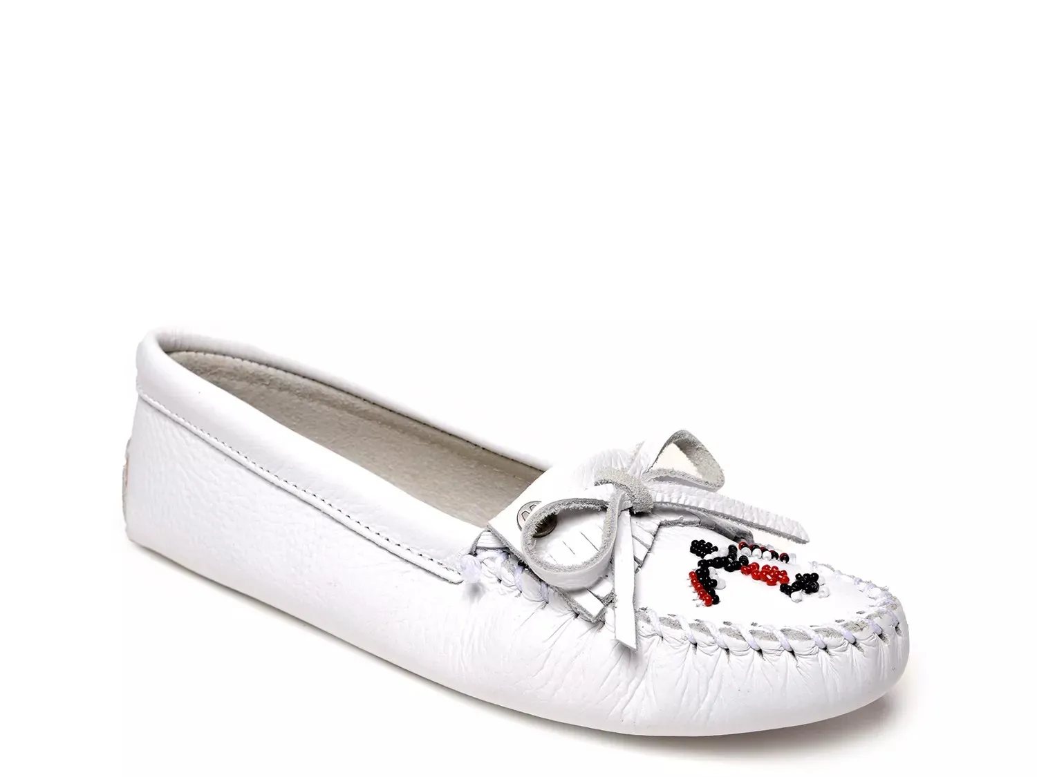 Мокасины Minnetonka Thunderbird Animikii на плоской подошве, белые