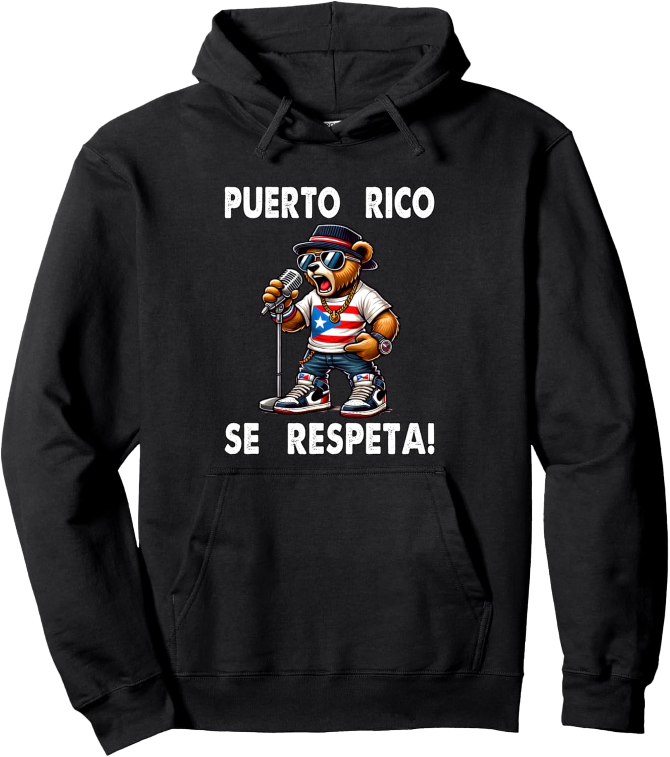 

Пуэрто-Рико Cerespeta Boricua Bear Mike Protest Толстовка Puerto Rico Se Respeta Collection, More Here, черный