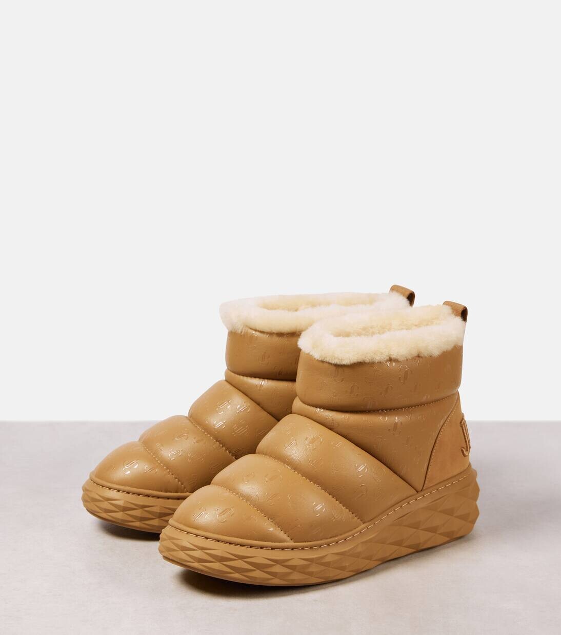 Сапоги зимние из кожи Xan Jimmy Choo, цвет v rattan mix — фото 4
