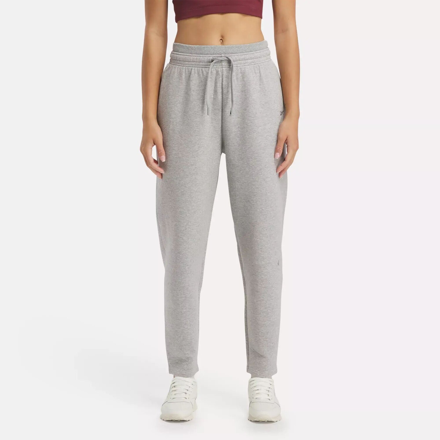 

Хлопковые трикотажные брюки DreamBlend Reebok, серый