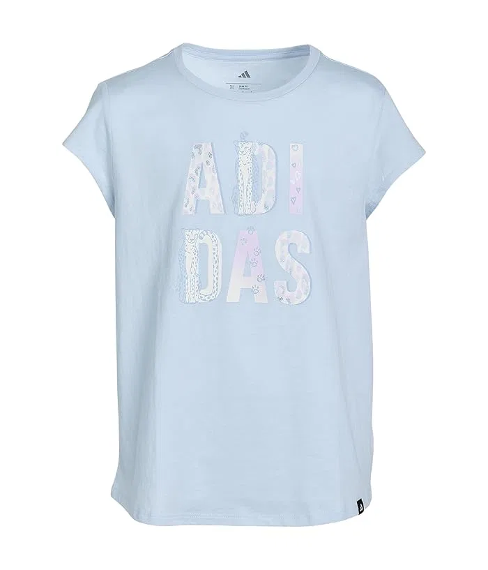 Футболка с коротким рукавом Cap Sleeve Tee Adidas Kids, Crystal Sky