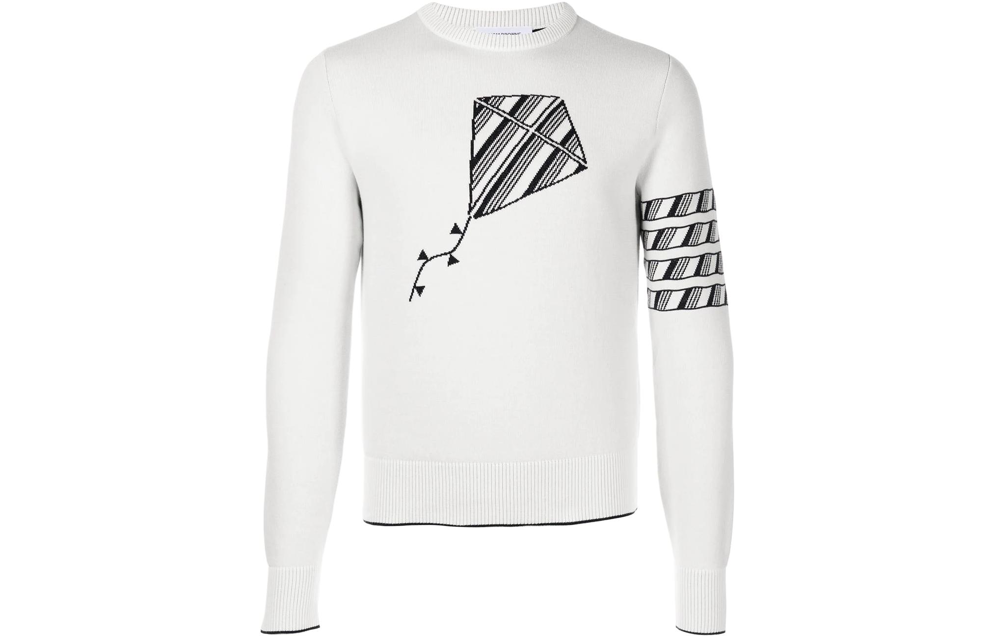

Свитер мужской белый THOM BROWNE