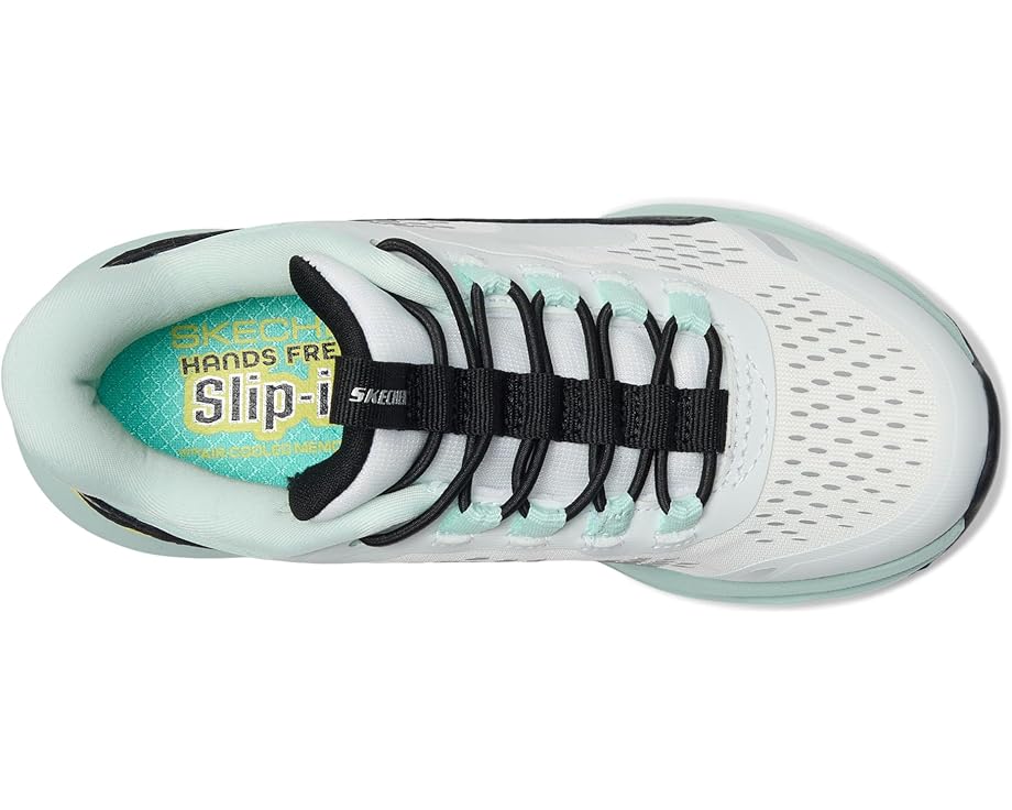Кроссовки SKECHERS KIDS Skechers Hands Free Slip-ins, Glide-step + - Vista Lane 303654L, цвет White/Black/Turquoise — фото 2
