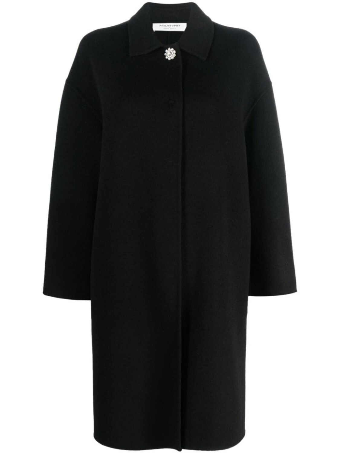 

Philosophy Di Lorenzo Serafini rhinestone-button single-breasted coat, черный