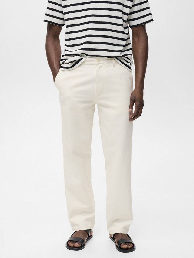 

Albe джинсы slim fit из смеси хлопка и льна Mango, Natural White