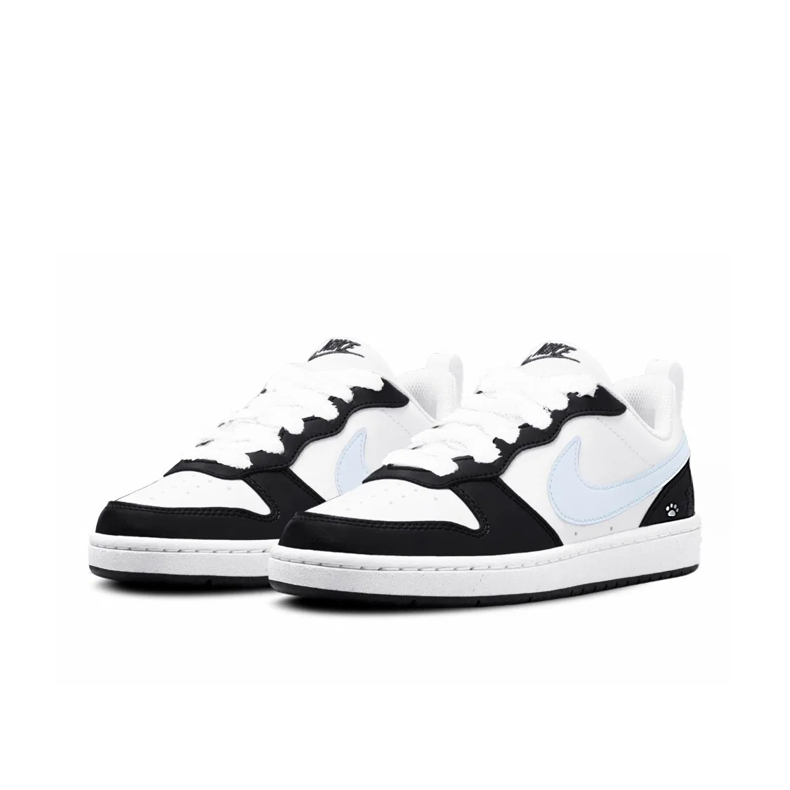 Детские скейтбординговые кроссовки Nike Court Borough Ice Blue Cat Paw EVA Black Blue — фото 4
