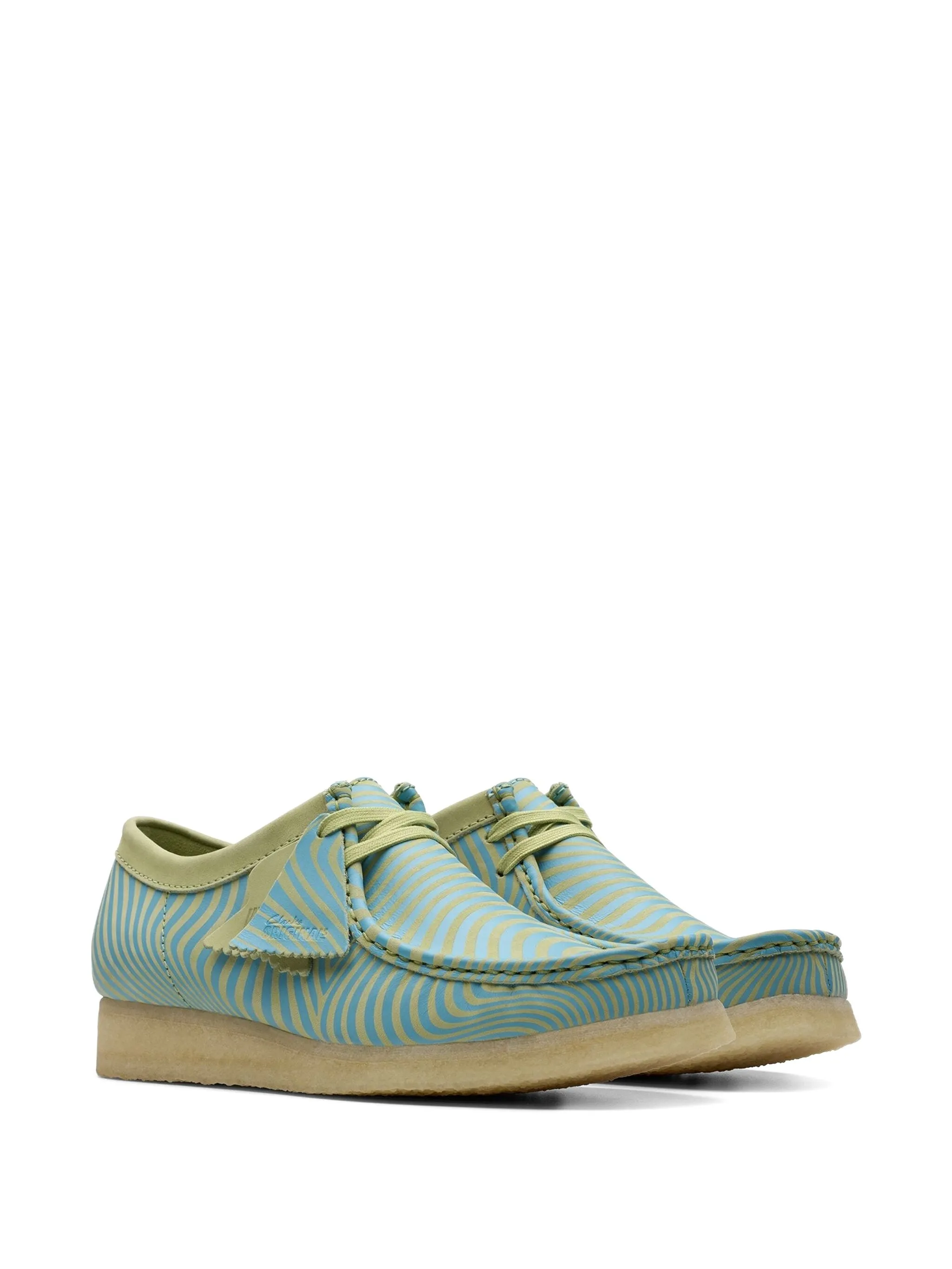 

Лоферы Wallabee Blue/Green Clarks, синий