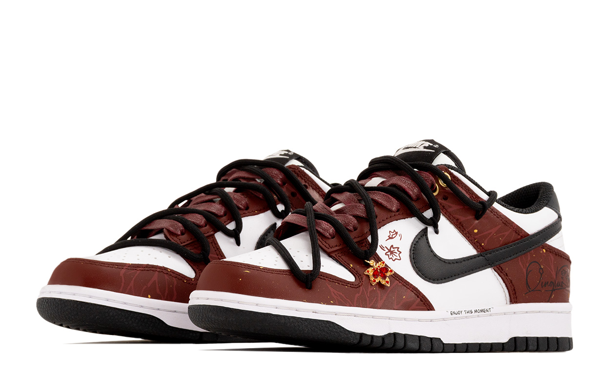 Nike Dunk Maple Grove устойчивые к истиранию и скольжению низкие детские кроссовки для скейтбординга Red Black для подростков — фото 4