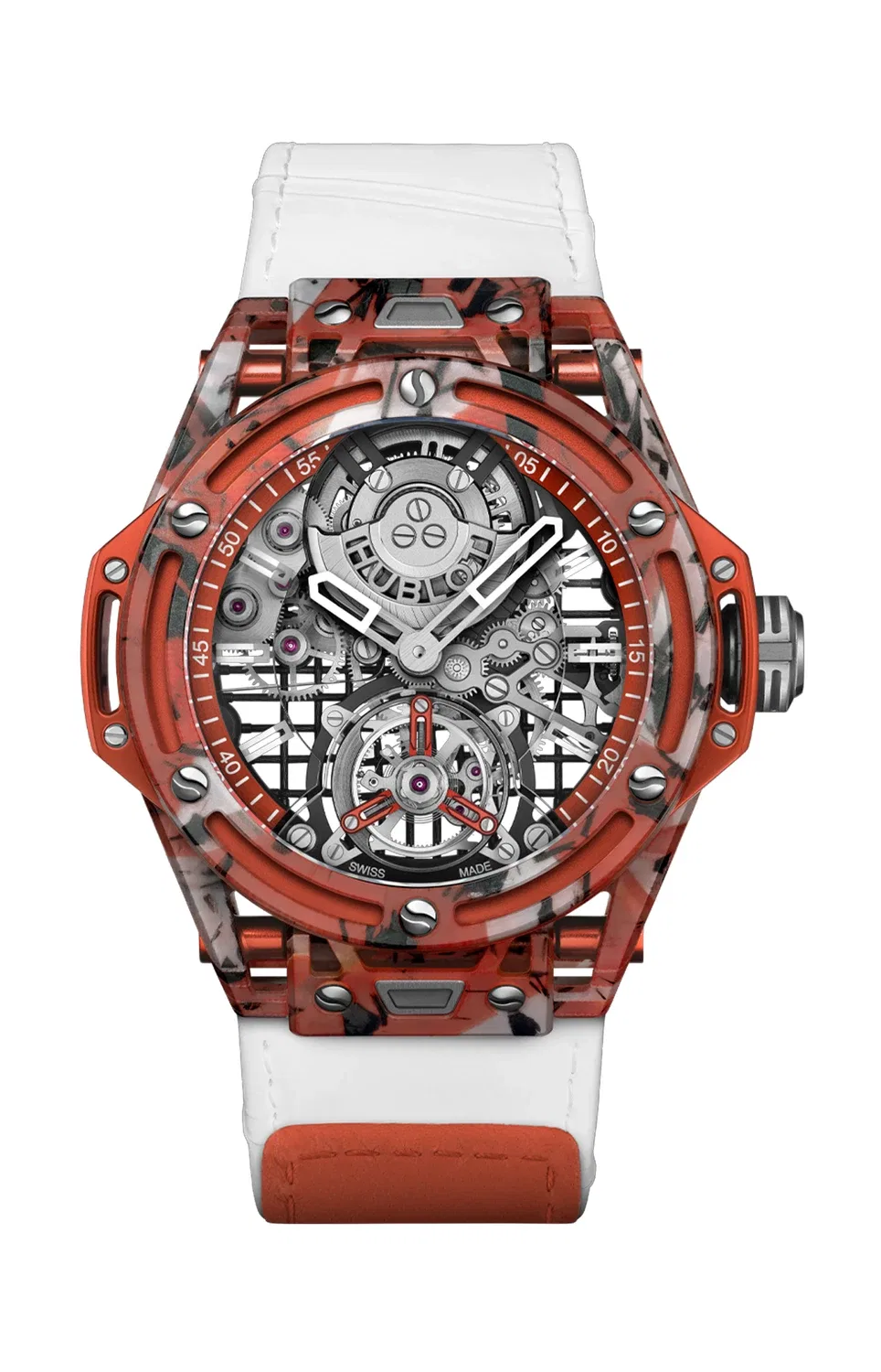 BIG BANG TOURBILLON НОВАК ДЖОКОВИЧ GOAT EDITION ОРАНЖЕВЫЕ 44 ММ - 429.QKO.0120.NR.DJO26 HUBLOT, золотой