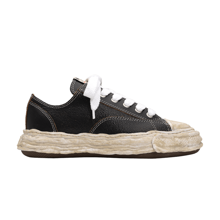 

Кроссовки Maison Mihara Yasuhiro Peterson Low 'Cracking Leather - Black White', черный