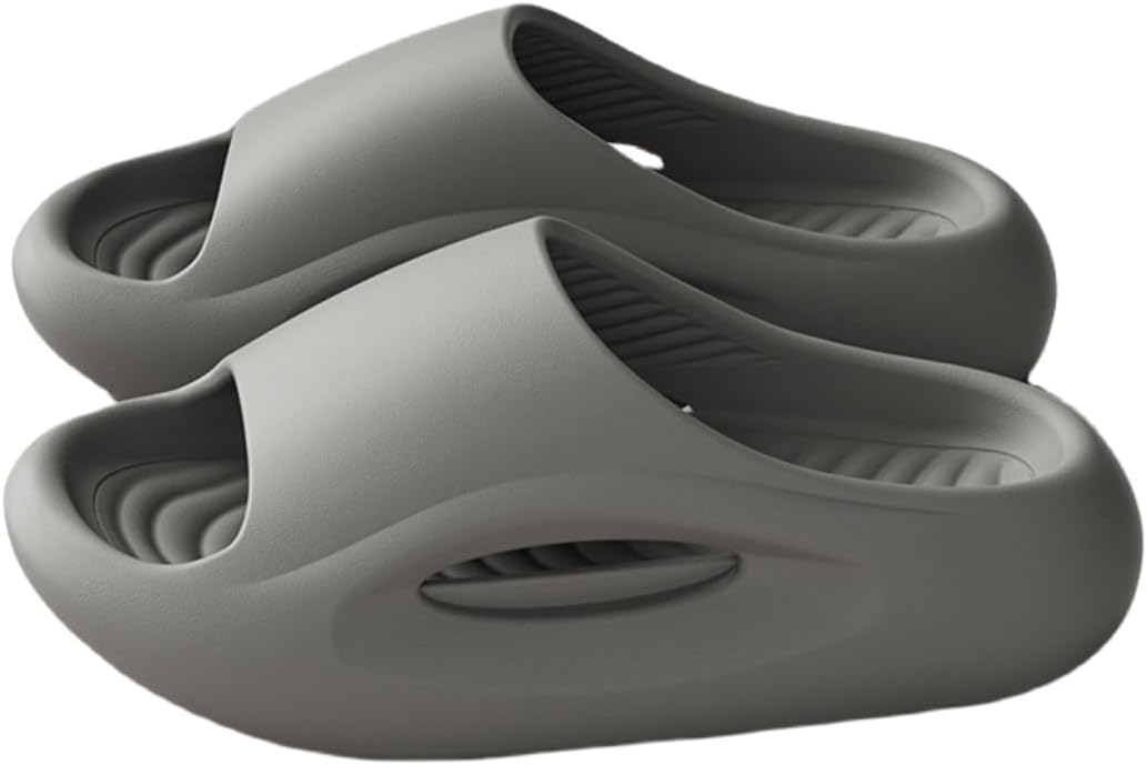 

Нескользящие тапочки для ванной с платформой - сандалии с толстой подошвой против запаха для женщин и мужчин на лето Fswinder, серый