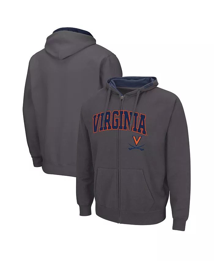 

Мужская толстовка Virginia Cavaliers Arch & Logo 3.0 с молнией Colosseum, серый
