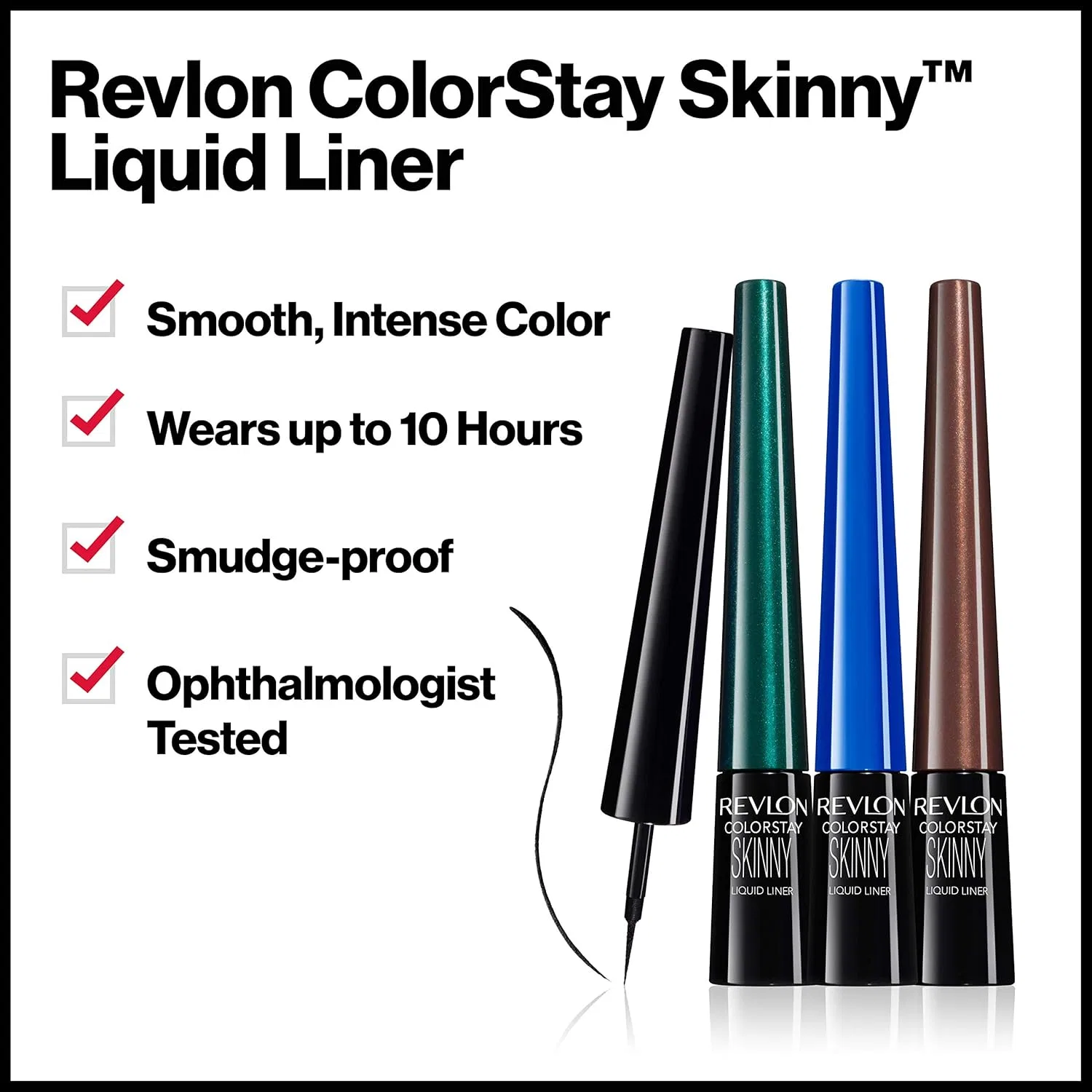 Подводка Revlon ColorStay Skinny Liquid Liner, Black Out 301, 0.1 мм — фото 4