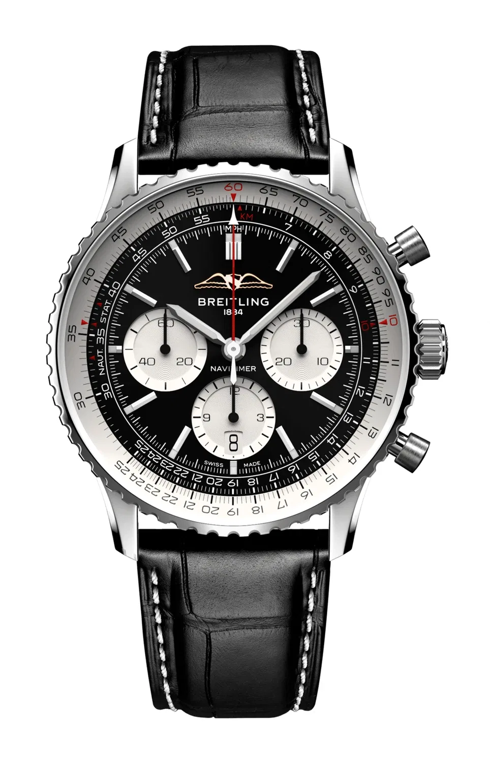 NAVITIMER B01 ХРОНОГРАФ 43 - AB0138211B1P1 BREITLING, черный