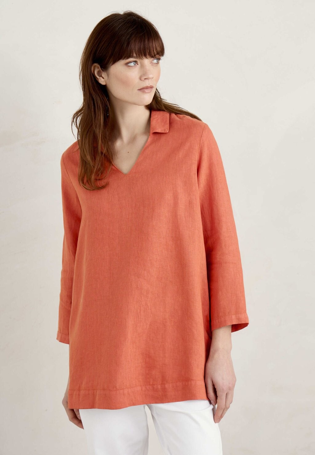 

Туника SHALLOW LAYERS THREE QUARTER SLEEVE Seasalt Cornwall, оранжевый