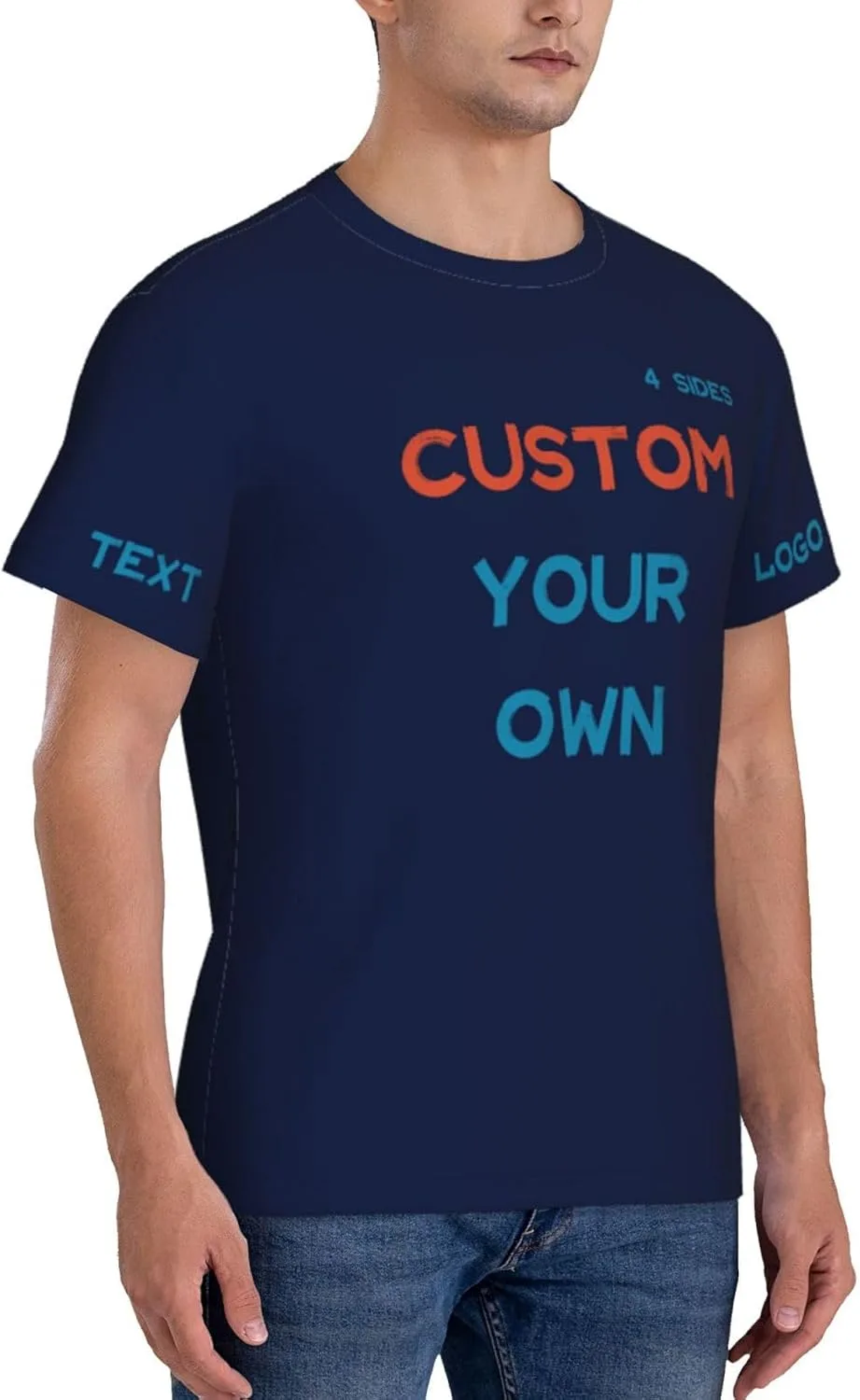 Футболка Custom с принтом на 4 сторонах для тренировок — фото 3