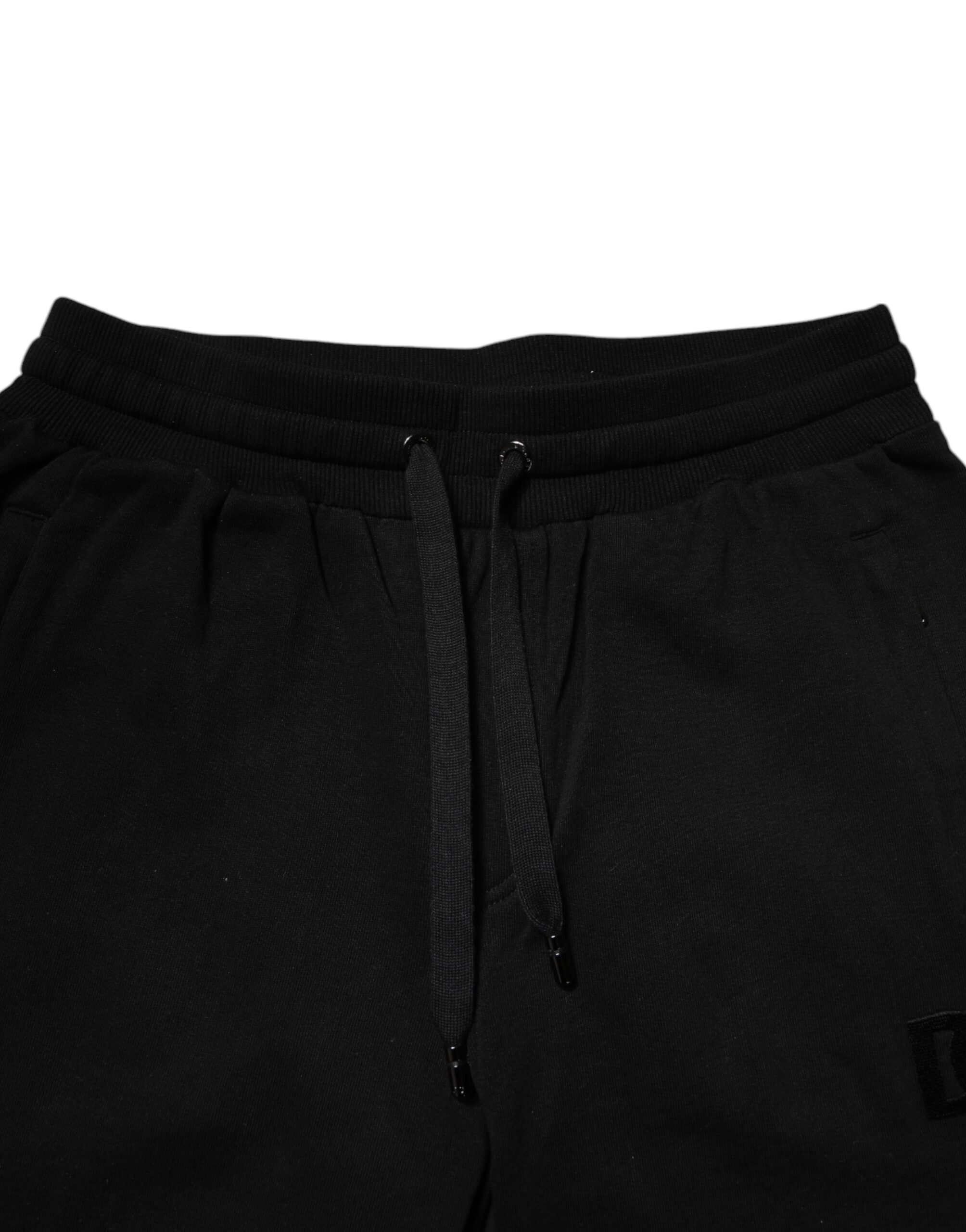 Черные хлопковые спортивные штаны Jogger со средней посадкой Dolce & Gabbana — фото 4