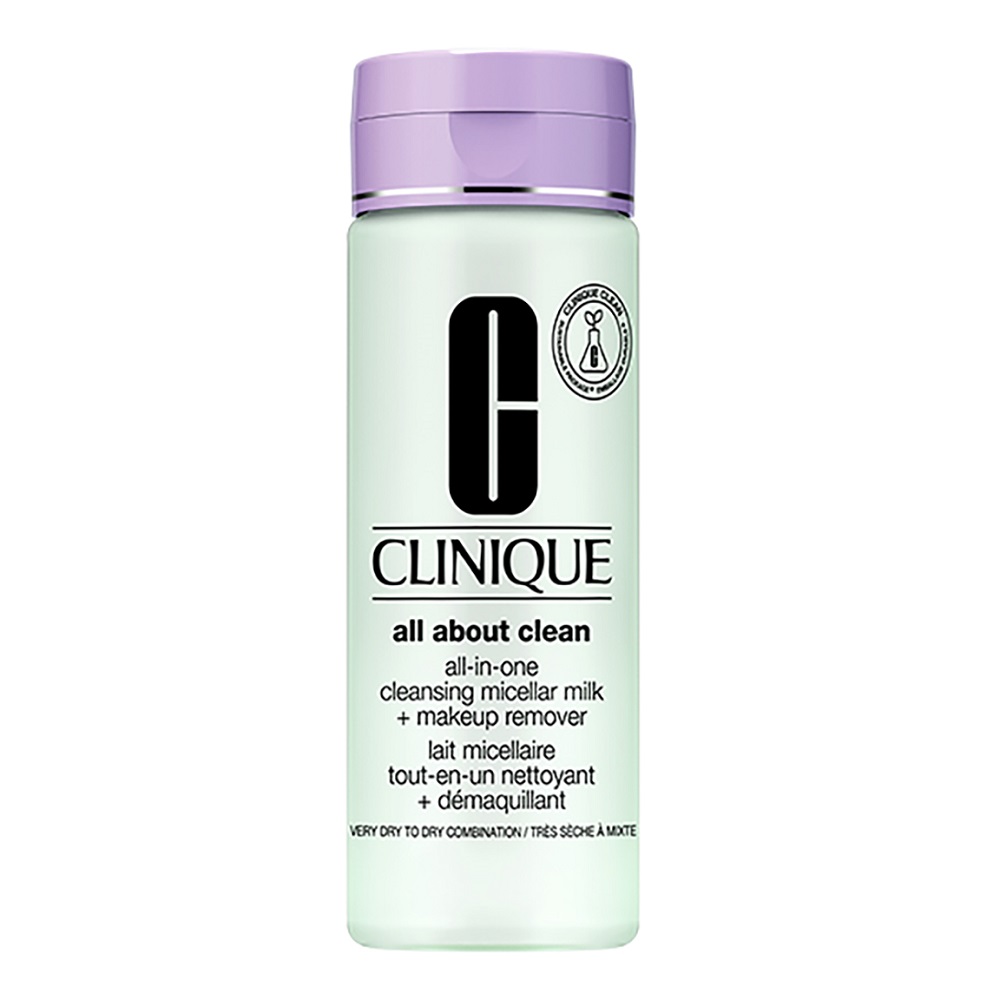 

Мицеллярное очищающее молочко all about clean all-in-one cleansing micellar milk+makeup remover 1 & 2 Clinique, 200 мл