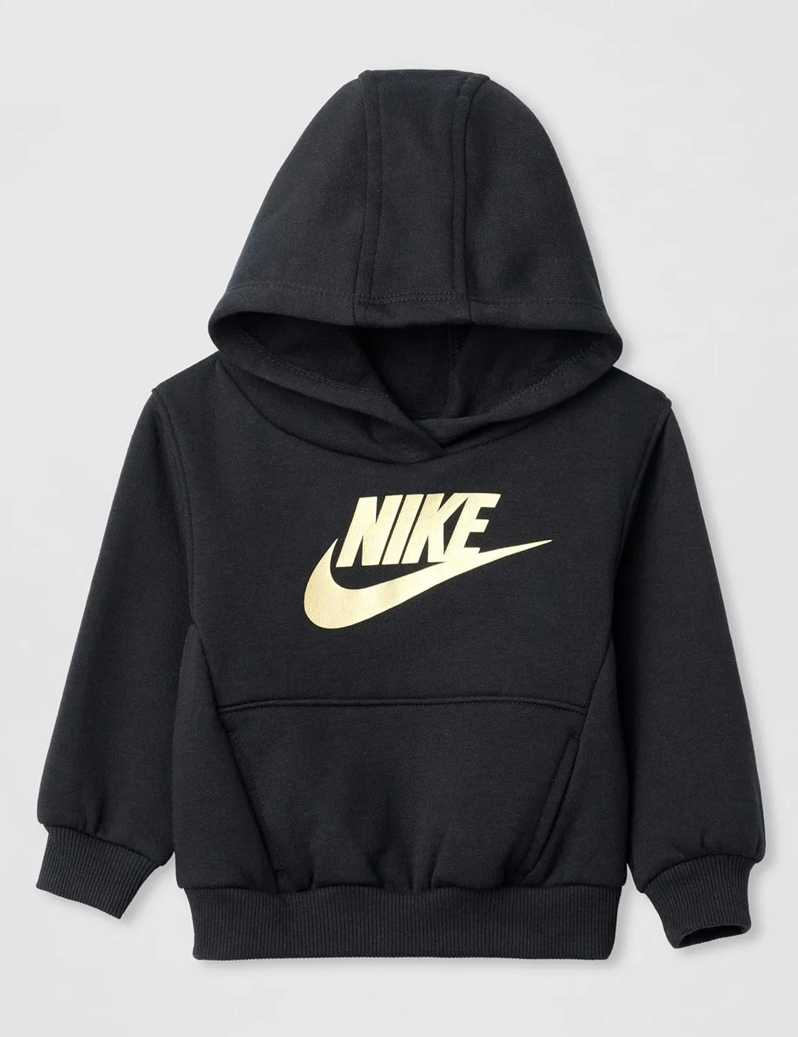 Детский спортивный костюм Nike Club Fleece, 2 предмета, черный/золотой — фото 3