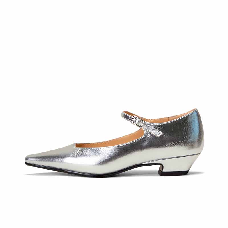 SHOEMAKER QUEEN Туфли Мэри Джейн на массивном каблуке женские молочно-белые, цвет Milk White — фото 3