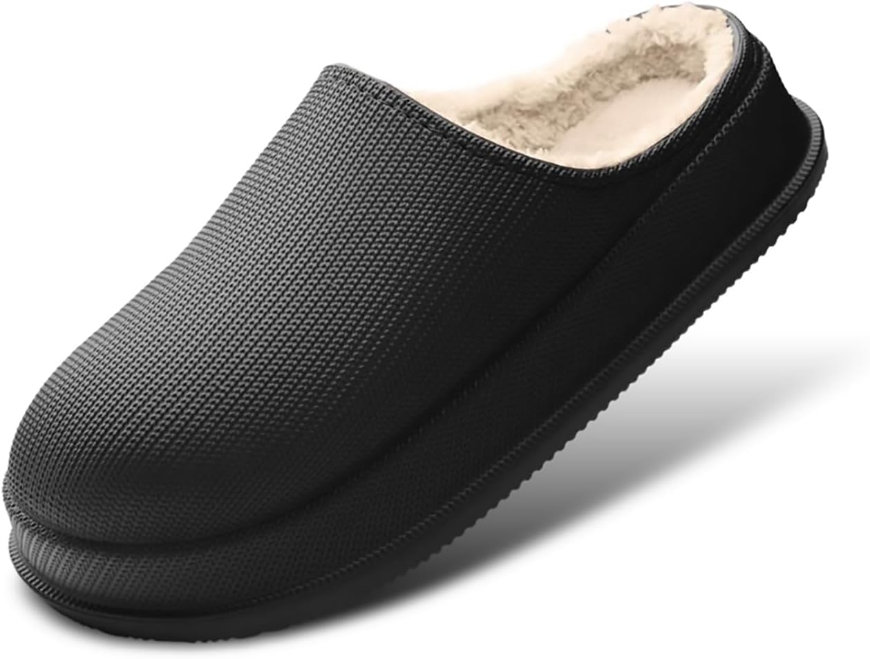

Ортопедические тапочки PGFEK с широкой носовой частью, водонепроницаемые зимние домашние тапочки из ЭВА, мягкая теплая обувь для женщин и мужчин, черный