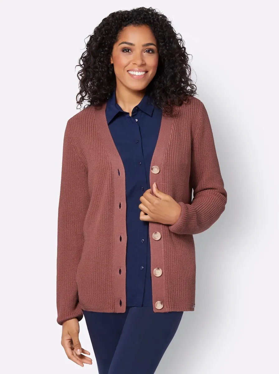 

Кардиган в стиле casual Casual Looks, цвет Rosenholz