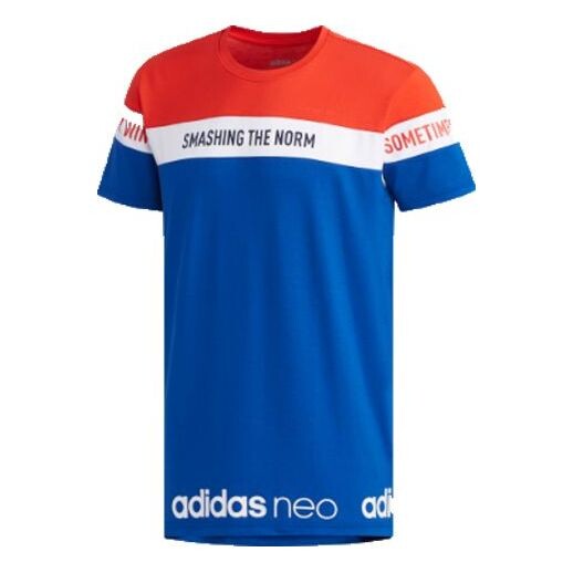 

Футболка neo sports round neck short sleeve red blue splicing Adidas, красный