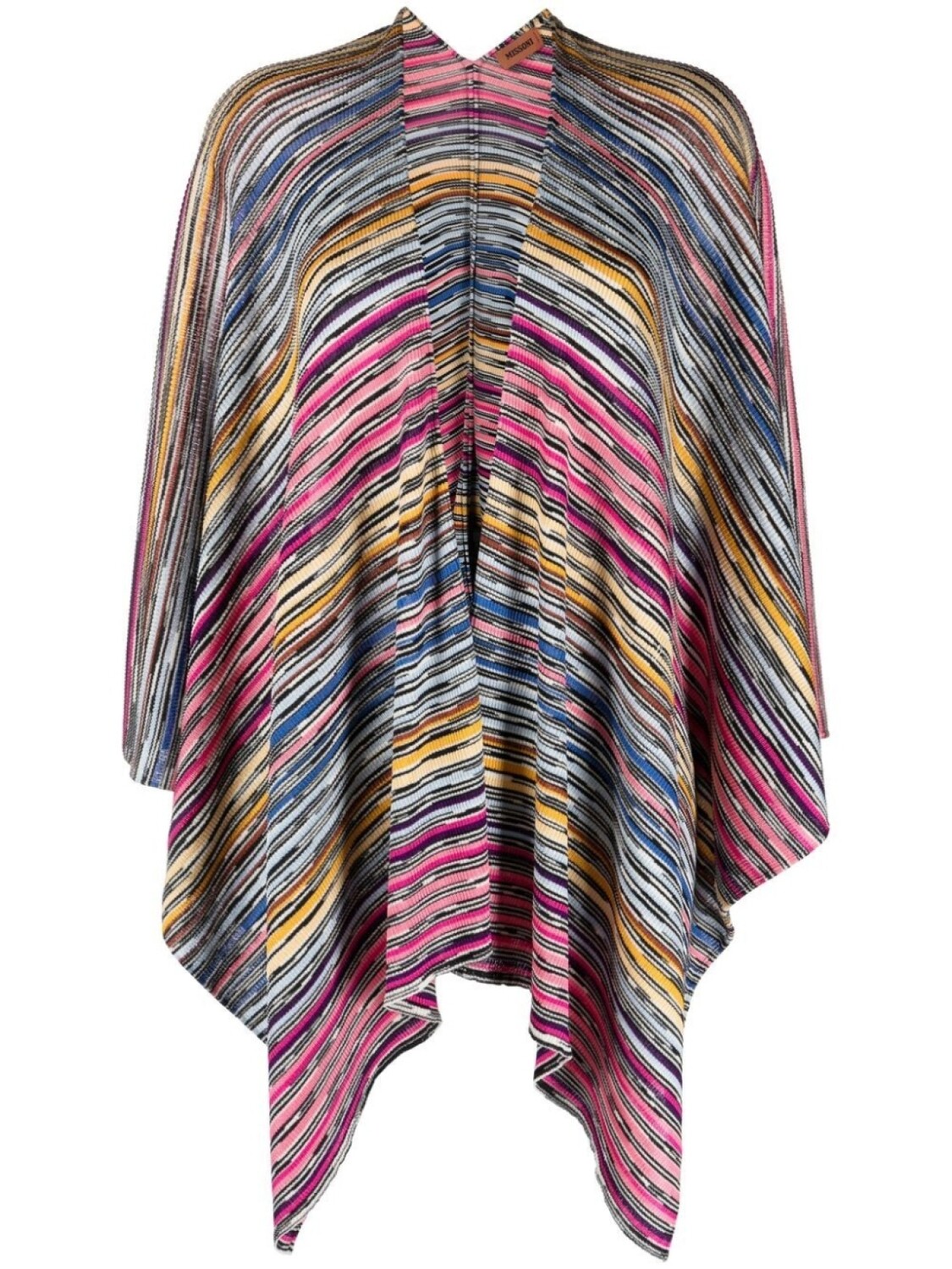 

Missoni кардиган-кейп в полоску, черный