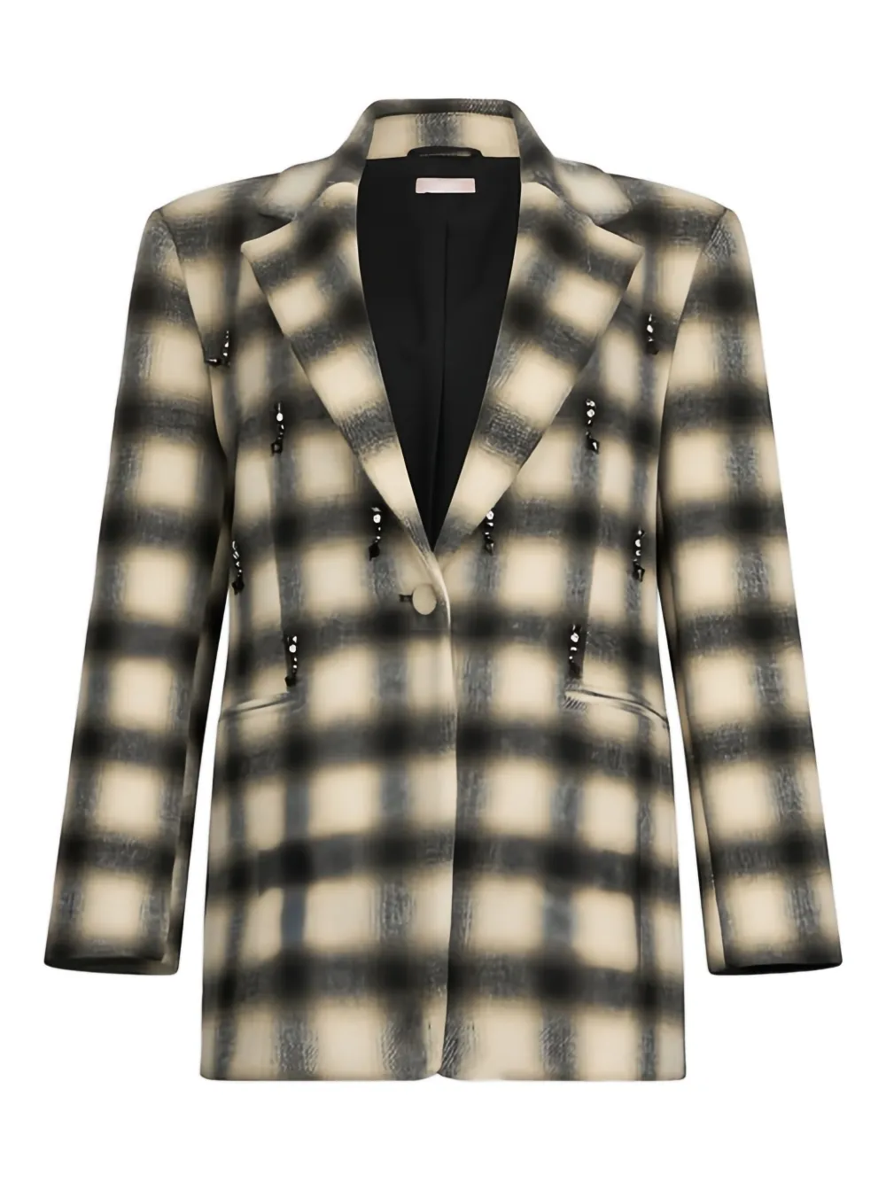 

Жакет с вышивкой в клетку и украшениями Liu Jo, белый