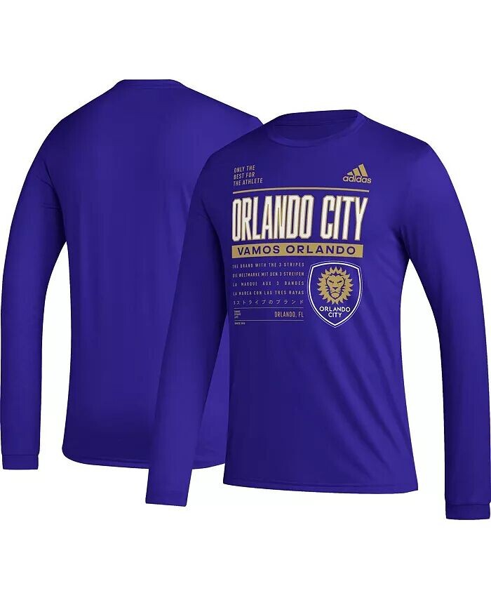 

Мужская фиолетовая футболка Orlando City SC Club DNA с длинным рукавом adidas