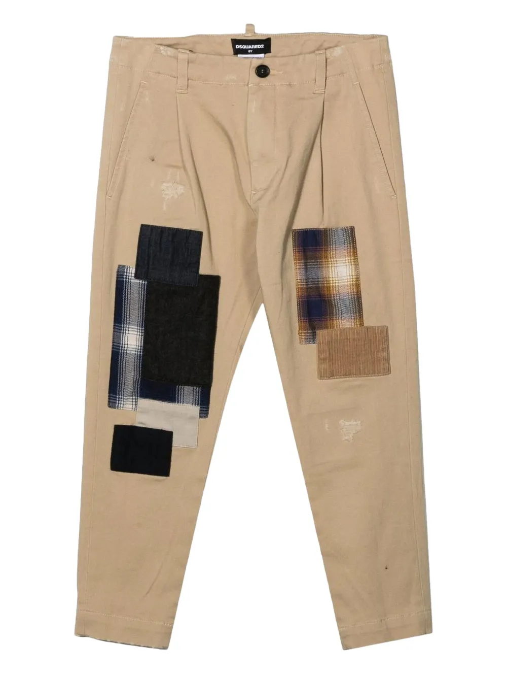 Брюки в технике пэчворк Dsquared2 Kids, нейтральный