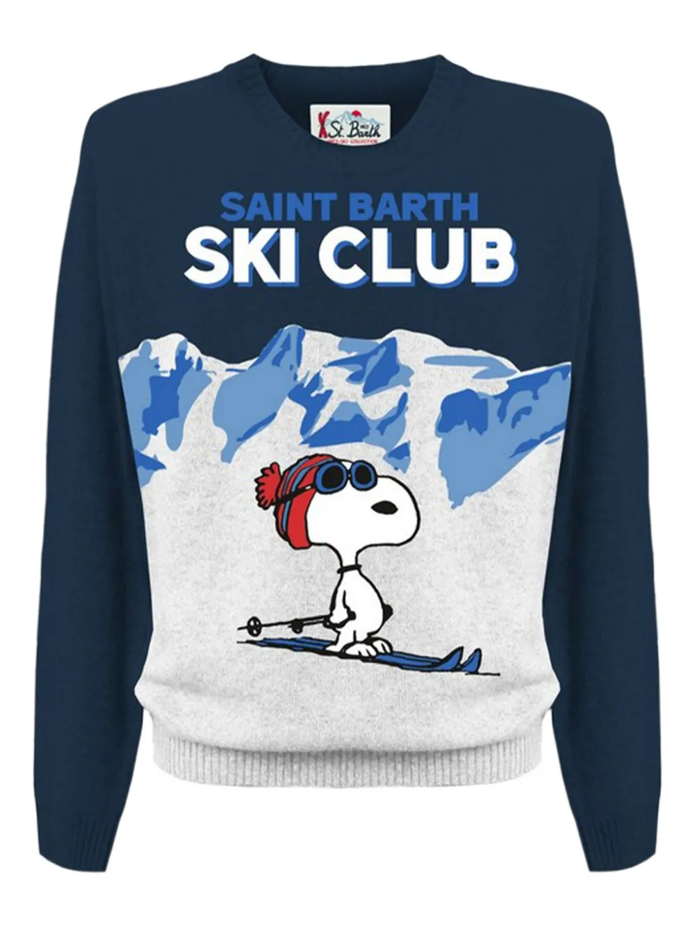 

Свитер с принтом snoopy MC2 SAINT BARTH, синий