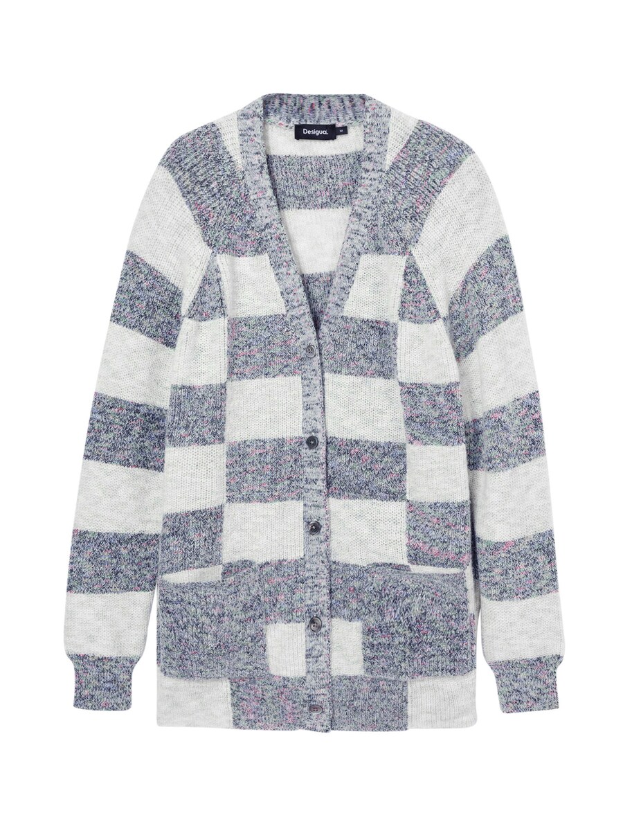 

Вязаный кардиган Desigual, пятнистый серый