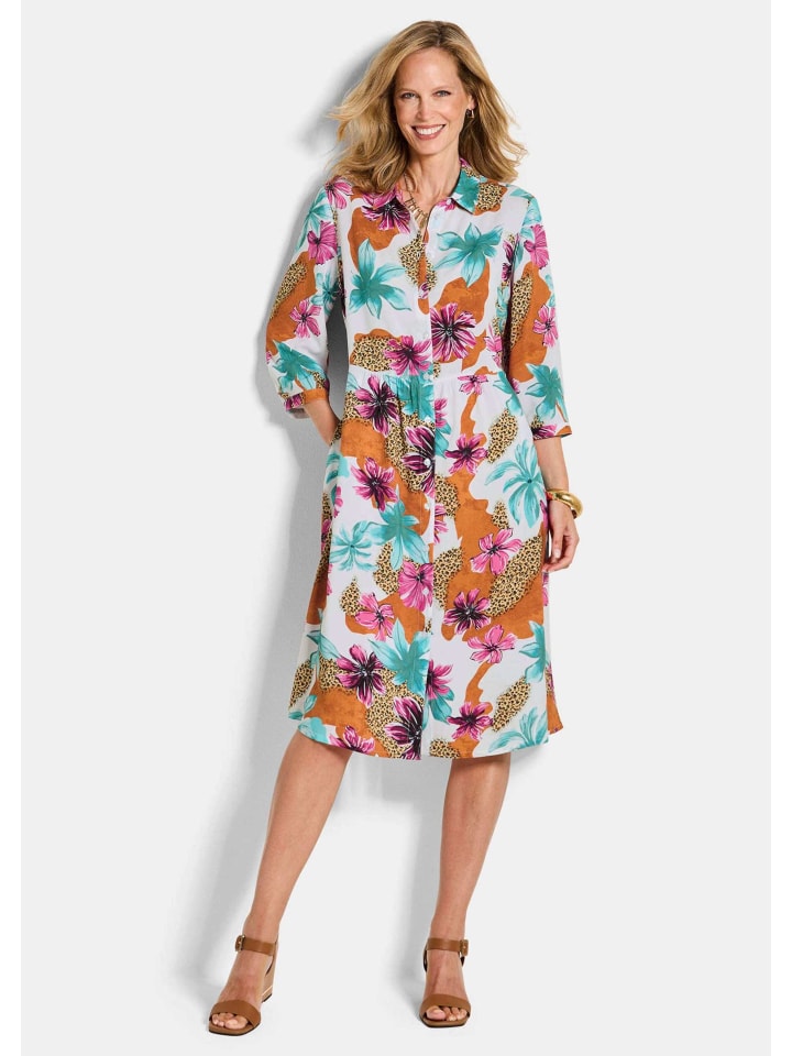 

GOLDNER Маленький размер: Платье-рубашка/блузка с цветочным леопардовым принтом, разноцветное/узорчатое