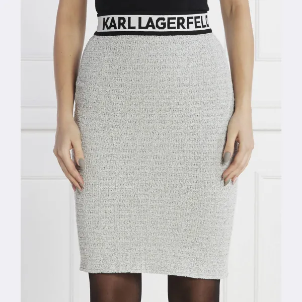 

Юбка вязки букле Karl Lagerfeld, серый